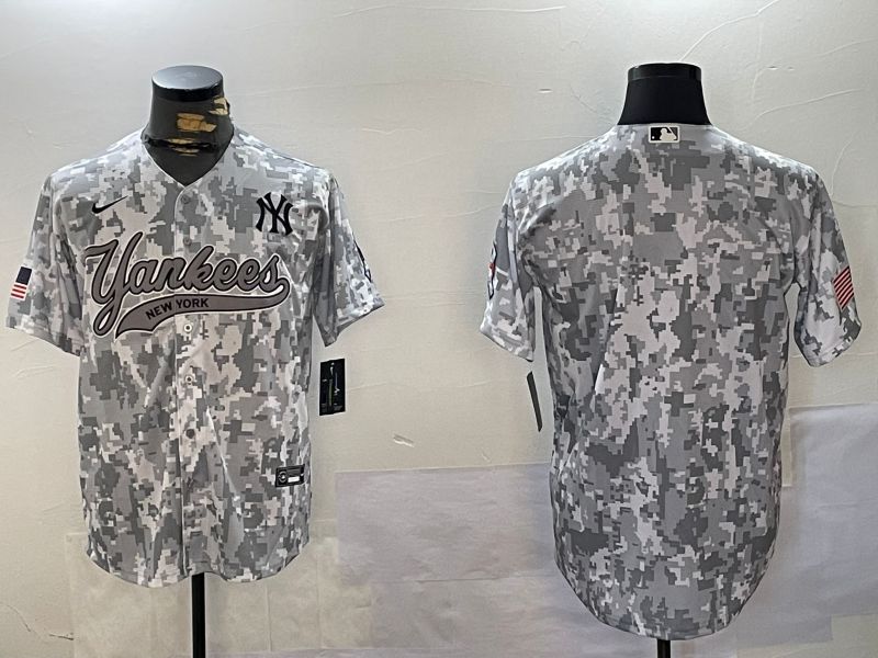 Men New York Yankees Blank Camo Joint Name 2024 Nike MLB Jersey style 17